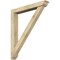 Ekena Millwork Traditional Traditional Rough Sawn Bracket w/ Offset Brace, Douglas Fir, 6"W x 42"D x 48"H BKT0604X42X48TRA01RDF - alternate 1